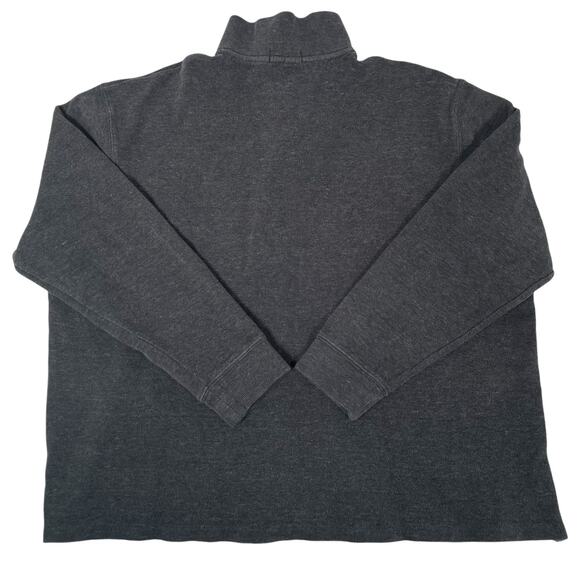 Polo Ralph Lauren Mens XL Quarter Zip Sweater Mock Neck Pullover Gray White - Picture 4 of 6